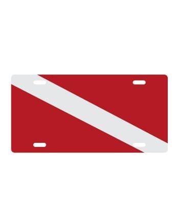 LICENSE PLATE METAL DIVE FLAG