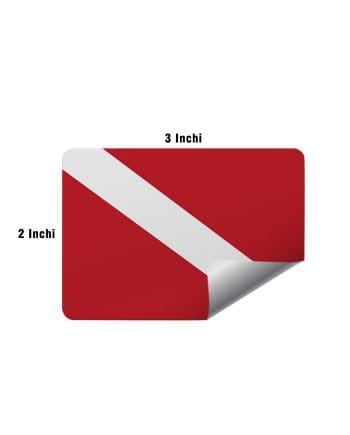 STICKER DIVE FLAG 2"X3"