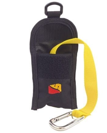 Dive Rite JON LINE WITH CARABINEER & POUCH - BLACK