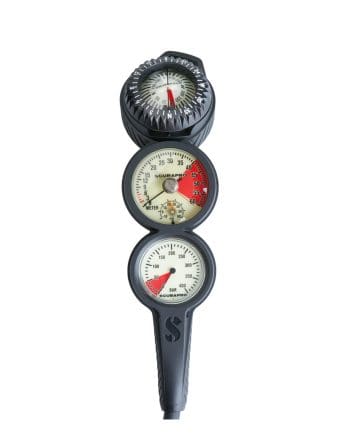 SCUBAPRO 3-Gauge In-Line (Metal Compact PG, Std DG, Compass FS-2)