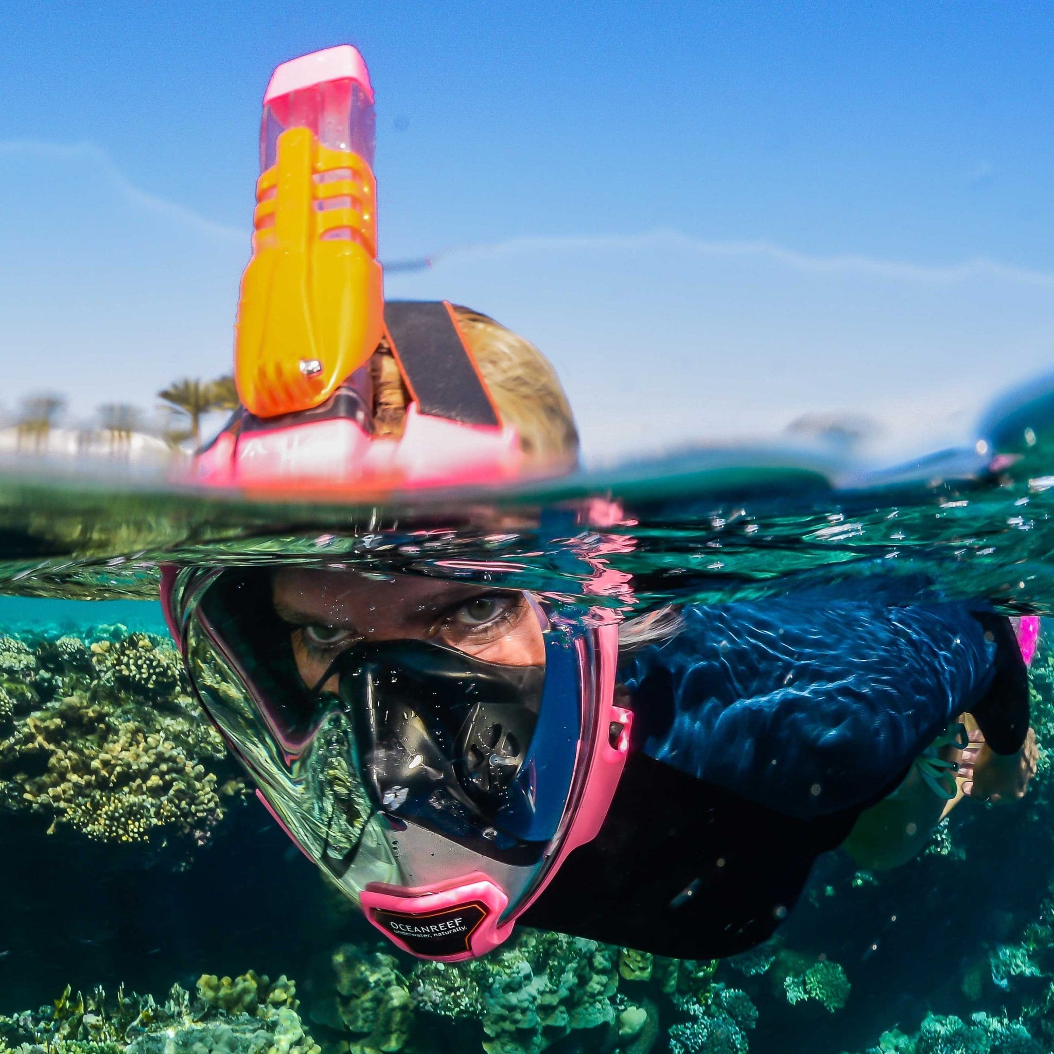 deken Keuze te binden Ocean Reef Aria Qr + Full Face Snorkel Mask – Saguaro Scuba