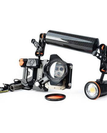 DIVEVOLK SeaTouch 4 MAX PLUS Underwater Housing Advanced Creator Kit including Float Arm and 5600 or 12000 Lumen dive light, dive housing, waterproof phone case
